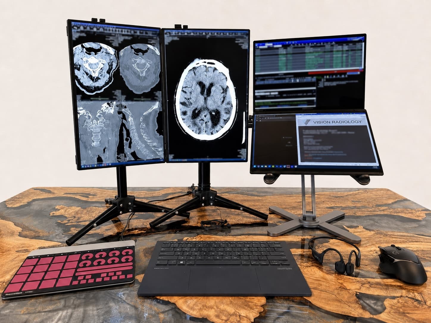 The portable travel workstation Vision provides to traveling radiologists
